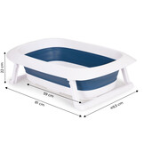 Babybadje - 81x49,5x22 cm - opvouwbaar - donkerblauw