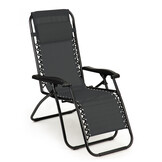 Ligstoel tuin - 90x119cm - verstelbaar - antraciet