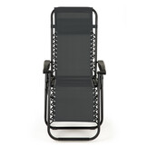 Ligstoel tuin - 90x119cm - verstelbaar - antraciet