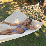 Hangmat - 2 persoons - 200x140cm - groot formaat - beige