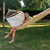 Hangmat - 2 persoons - 200x140cm - groot formaat - beige