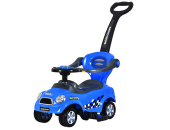 Loopauto - 84,5x84,7x45,5cm - 3in1 - blauw