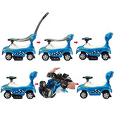 Loopauto - 84,5x84,7x45,5cm - 3in1 - blauw