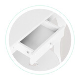 Kaptafel kind - 110x65 cm - hout - wit