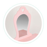 Kaptafel kind - 110x65 cm - hout - roze