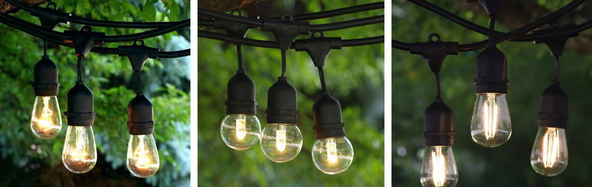 Lichtsnoer buiten - prikkabel - 10m - 10 lampen - warm wit
