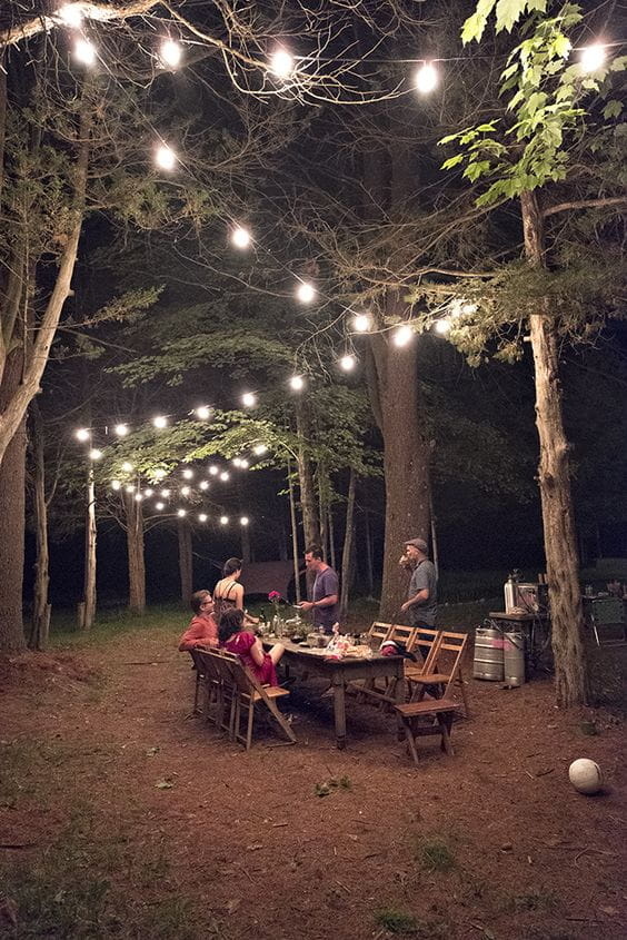 Lichtsnoer buiten - prikkabel - 10m - 10 lampen - warm wit