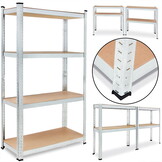 Stellingkast - opbergrek - 180x90x40 cm - 5 schappen - zilver