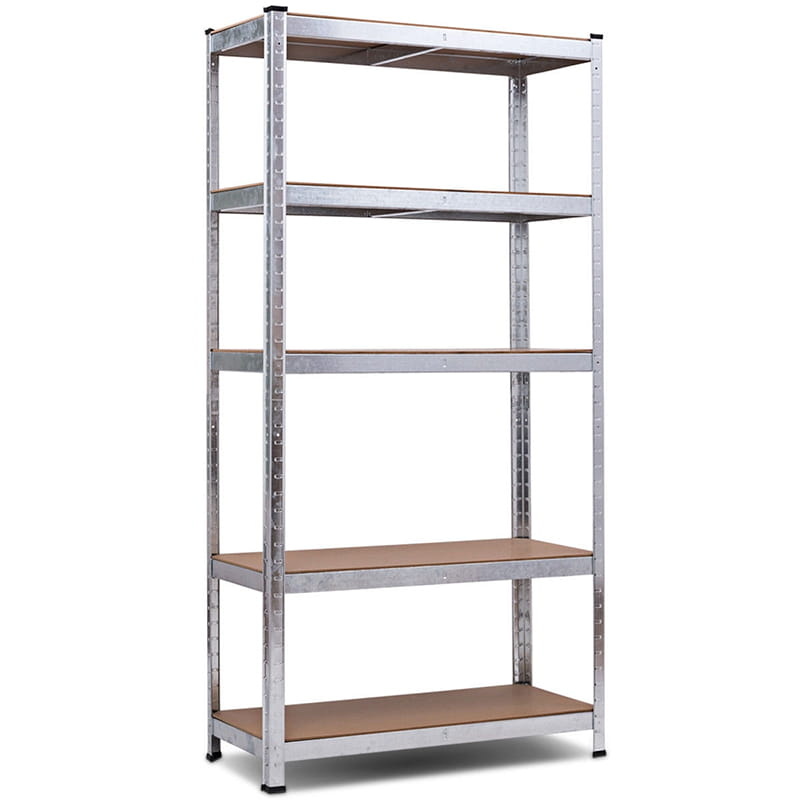 Stellingkast - opbergrek - 180x90x40 cm - 5 schappen - zilver