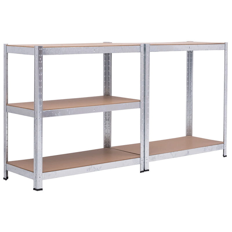 Stellingkast - opbergrek - 180x90x40 cm - 5 schappen - zilver