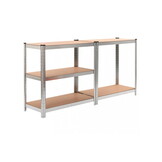 Stellingkast - opbergrek - 180x90x40 cm - 5 schappen - zilver