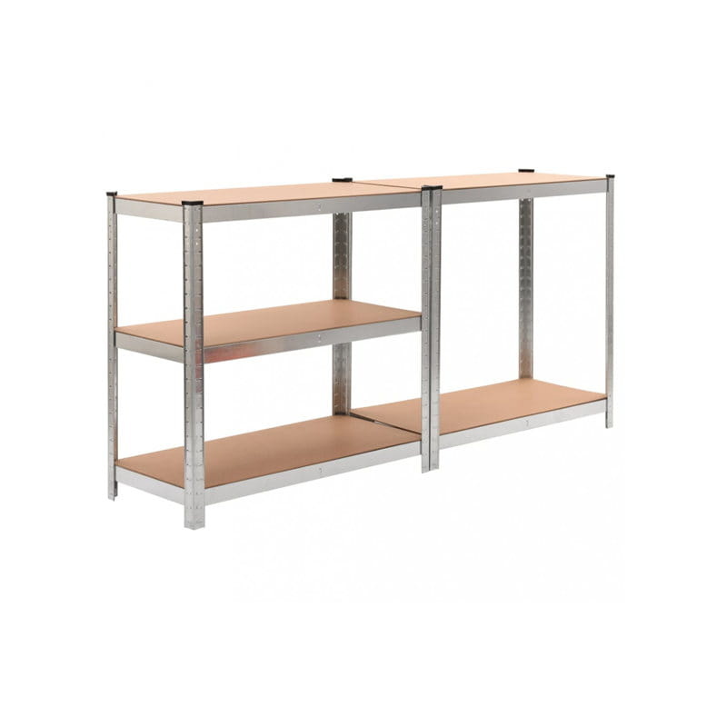 Stellingkast - opbergrek - 180x90x40 cm - 5 schappen - zilver