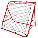 Rebounder voetbal - 100x100x70cm - staal - rood, zwart
