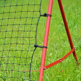 Rebounder voetbal - 100x100x70cm - staal - rood, zwart