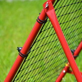 Rebounder voetbal - 100x100x70cm - staal - rood, zwart