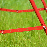 Rebounder voetbal - 100x100x70cm - staal - rood, zwart