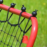 Rebounder voetbal - 100x100x70cm - staal - rood, zwart