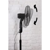 Staande ventilator met afstandsbediening - 45W - Ø 40cm - zwart