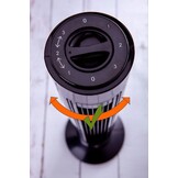 Torenventilator - stil - 3 snelheden - 21,8x74 cm - zwart