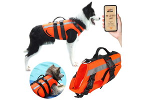 Zwemvest hond - maat M - reflecterend - oranje