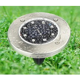 Grondspots buiten - solar - 8 stuks - 13x11,5cm - rvs