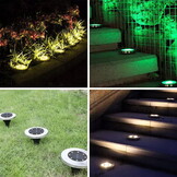 Grondspots buiten - solar - 8 stuks - 13x11,5cm - rvs