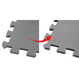 Speelmat baby - foam - puzzelmat - 118x118cm - zwart wit grijs