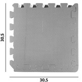 Speelmat baby - foam - puzzelmat - 118x118cm - zwart wit grijs