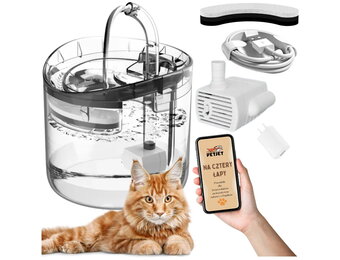 Drinkfontein kat - waterfontein - Ø16 cm - 1.8L - transparant