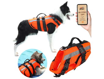 Zwemvest hond - maat L - reflecterend - oranje