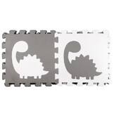 Speelmat baby - foam - puzzelmat - 145x145cm - grijs, wit