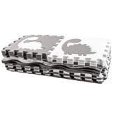 Speelmat baby - foam - puzzelmat - 145x145cm - grijs, wit