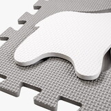 Speelmat baby - foam - puzzelmat - 145x145cm - grijs, wit