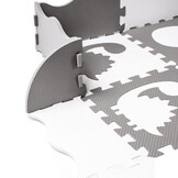 Speelmat baby - foam - puzzelmat - 145x145cm - grijs, wit