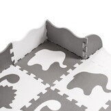 Speelmat baby - foam - puzzelmat - 145x145cm - grijs, wit