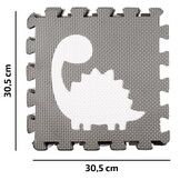 Speelmat baby - foam - puzzelmat - 145x145cm - grijs, wit