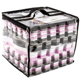 Speelmat baby - foam - puzzelmat - 145x145cm - grijs, roze, wit