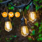 Lichtsnoer buiten - prikkabel - 5m - 10 lampen - warm wit