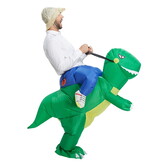 Dino pak - opblaasbaar kostuum - ride on - groen