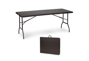Klaptafel - 179x74x74 cm - rotanpatroon - bruin