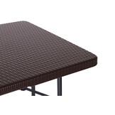 Klaptafel - 179x74x74 cm - rotanpatroon - bruin