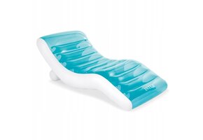 INTEX - luchtbed zwembad - ligstoel - 191x99cm - blauw wit