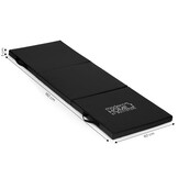 Yogamat - fitness mat - 5cm dik - 182x60 cm - zwart