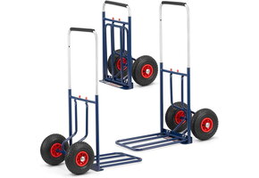 Steekwagen - steekkar - opvouwbaar - tot 150 kg - blauw
