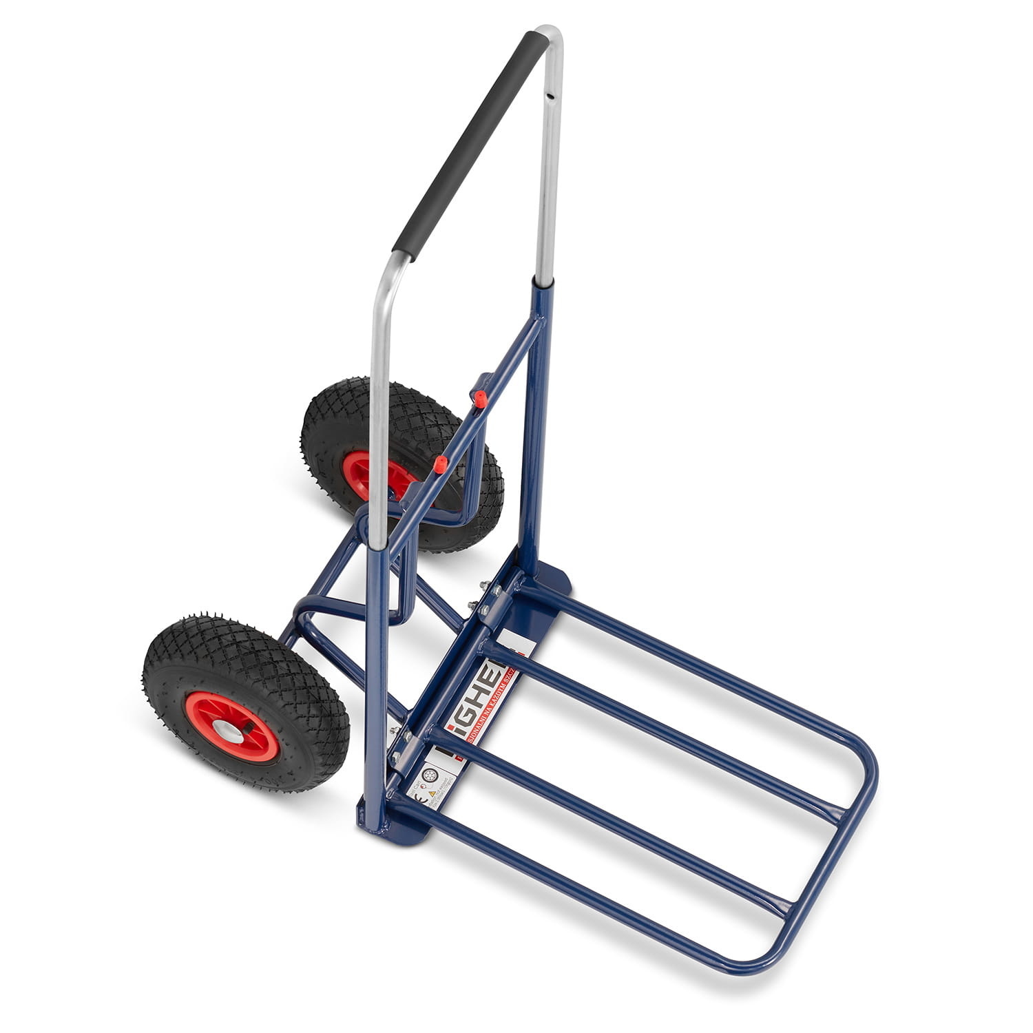 Steekwagen - steekkar - opvouwbaar - tot 150 kg - blauw