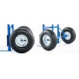 Steekwagen - Transportwagen - tot 250 kg - luchtbanden - blauw