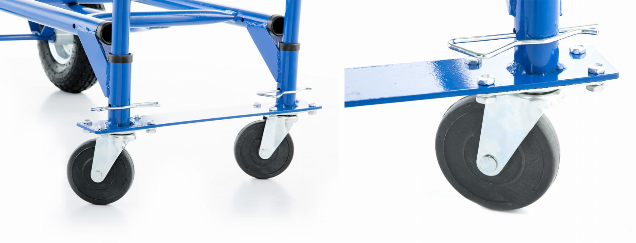 Steekwagen - Transportwagen - tot 250 kg - luchtbanden - blauw