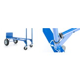 Steekwagen - Transportwagen - tot 250 kg - luchtbanden - blauw