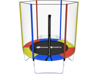 Trampoline - 183 cm - met veiligheidsnet - regenboog