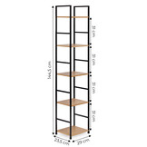 Boekenkast - 144,5 cm - MDF-plaat - bruin